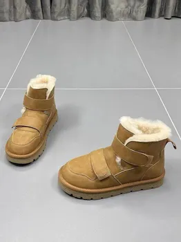 Утепленные зимние ботинки Northern Snow Boots для женщин с добавлением флиса. Новые водонепроницаемые, нескользящие и теплые хлопковые ботинки для женщин. 35 белый