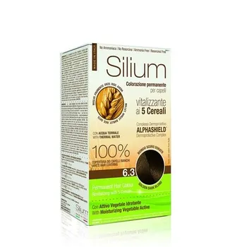 Стойкая краска для волос Темно-русый золотистый 6,3 - 187G, Silium