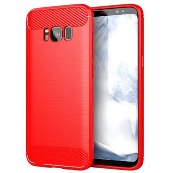 Роскошный чехол из углеродного волокна для Samsung S8 Galaxy S8 Lite, противоударный чехол с защитой от царапин для galaxy s8 lite, силиконовый чехол Samsung S8 чёрный