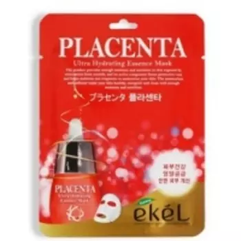 Ekel Placenta Ultra Hydrating Essense Mask - Маска тканевая с экстрактом плаценты, 25 г