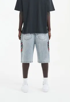 Джинсовые шорты HELL CATS DIAMANTE JORTS Ed Hardy, выцветший деним