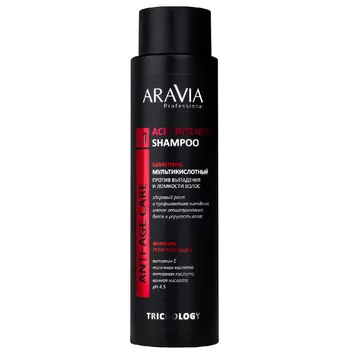 ARAVIA Professional Шампунь мультикислотный против выпадения и ломкости волос acid intensive shampoo, 420 мл