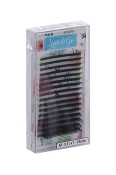 Ресницы Lash&Go д/наращивания микс M/0.10/7-14 mm 16 линий черные