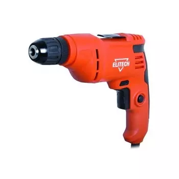 ELITECH Д 400РЭ Дрель безударная (400Вт,БЗП-10мм,0-3000об\м,1.2кг,кор,мет.клипса)
