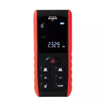 ELITECH ЛД 80Н Лазерный дальномер (2*1.5В(ААА),0.05–80м,точн-1.5мм\м,0.12кг,резьба д/штатива,кор,чехол)