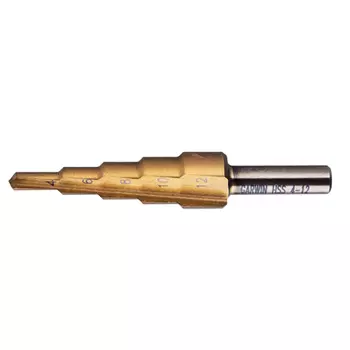 GARWIN INDUSTRIAL 102550-4-12-5 Сверло ступенчатое 4,0-12,0 мм, 5 ступеней, HSS, TiN