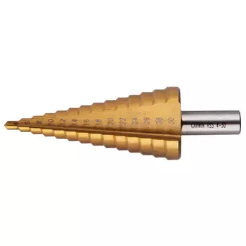 GARWIN INDUSTRIAL 102550-4-30-14 Сверло ступенчатое 4,0-30,0 мм, 14 ступеней, HSS, TiN