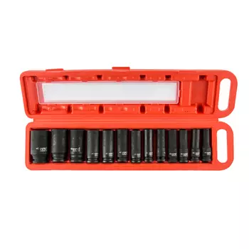GARWIN PRO 626526-13 Набор ударных головок глубоких 78 мм 1/2" 13пр. 10-32 мм в пластиковом кейсе