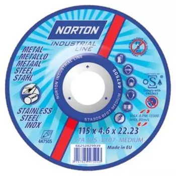 NORTON 66252829588 Круг отрезной Industrial line 350 х 4 х 25.4 A24T BF41 для рельс