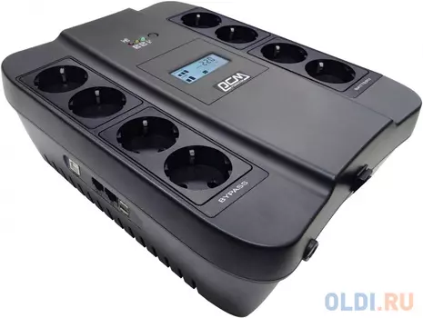 Источник бесперебойного питания Powercom ИБП Powercom SPD-550U LCD USB, ID(1456259), 550VA/330W, Линейно-интерактивный, аппроксимированная синусоида,