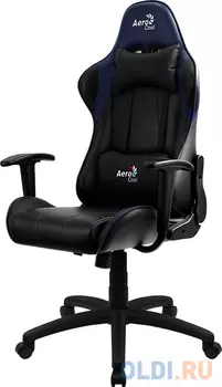 Игровое кресло Aerocool AC100 AIR Black Blue , черно-синее, до 150 кг, ШxДxВ : 69x70x121-131см, газлифт класс 3 до 100 мм, механизм "Бабочка"