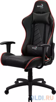 Игровое кресло Aerocool AC110 AIR Black Red , черно-красное, до 150 кг, ШxДxВ : 69x70x121-131см, газлифт класс 4 до 100 мм, механизм "Бабочка&amp;quo