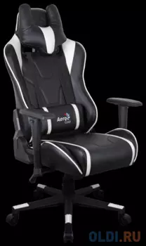 Игровое кресло Aerocool AC220 AIR-BW , черно-белое, с перфорацией, до 150 кг, размер, см (ШхГхВ) : 66х63х125/133.