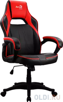 Игровое кресло Aerocool AC40C AIR Black Red , черно-красное, до 125 кг, ШxДxВ : 64x67x111-119см, газлифт класс 3 до 100 мм, механизм "Бабочка"