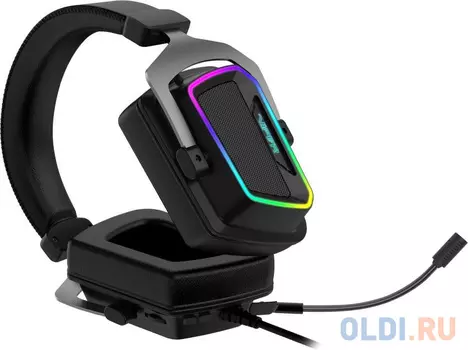 Игровая гарнитура Patriot Viper V380 чёрная (7.1, RGB подсветка, USB, 53 мм)