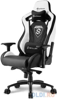 Кресло для геймеров Sharkoon Shark Skiller SGS4 чёрный белый
