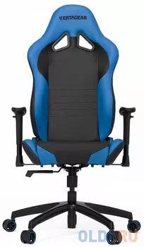 Игровое кресло Vertagear SL2000 чёрно-синее (ПВХ-кожа, регулируемый угол наклона, механизм качания)