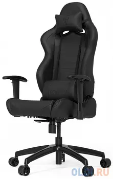Игровое кресло Vertagear SL2000 чёрное (ПВХ-кожа, регулируемый угол наклона, механизм качания)