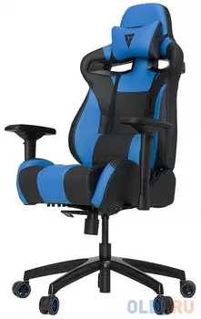 Игровое кресло Vertagear SL4000 чёрно-синее (ПВХ-кожа, регулируемый угол наклона, механизм качания)