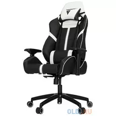 Игровое кресло Vertagear SL5000 чёрно-белое (ПВХ-кожа, регулируемый угол наклона, механизм качания)
