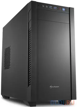 Игровой корпус Sharkoon S1000 чёрный (Micro-ATX, сталь, fan 1x120 мм + 1x120 мм, 2xUSB 3.0, audio)