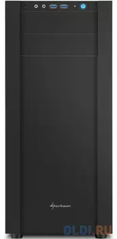 Игровой корпус Sharkoon S25-V чёрный (ATX, fan 1x120 мм + 1x120 мм, 2xUSB 3.0, audio)