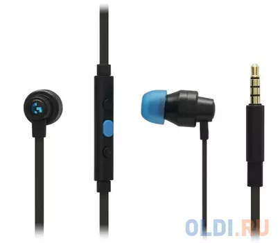 Игровая гарнитура проводная Logitech G333 Gaming Earphones черный голубой 981-000924