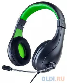 Игровая гарнитура проводная Perfeo LINK POWER зеленый черный
