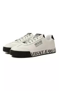 Кожаные кеды Versace Jeans Couture