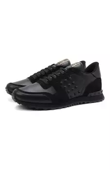Кожаные кроссовки Rockrunner Valentino