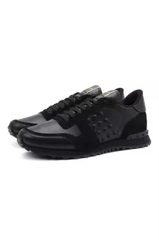 Кожаные кроссовки Rockrunner Valentino