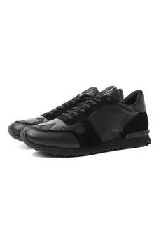Кожаные кроссовки Rockrunner Valentino