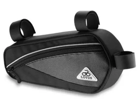 Велосумка Lotus SH3-11W, под верхнюю трубу, 24х5х11 см, полиэстер и PVC, черный, Lotus_SH3-11W