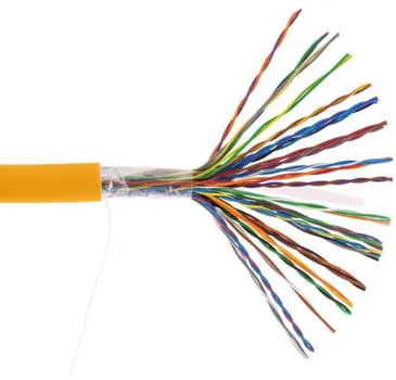 Кабель витая пара U/UTP 5e кат. 25 пар Netlan EC-UU025-5-LSZH-OR-3 24AWG(0.47 мм), медь, одножильный (solid), внутренний, LSZH, нг(B)-HF, оранжевый, у