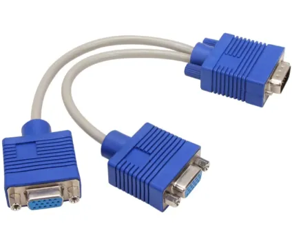 Кабель-разветвитель VCOM VVG6530-0.2M VGA 1/2 (1x15M/2 x15F), 0.2метра