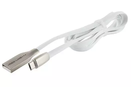 Кабель USB 2.0(Am)-Micro USB 2.0(Bm), 1м, белый Red Line