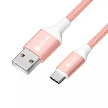 Кабель USB 2.0(Am)-Type-C быстрая зарядка, 1м, розовый Greenconnect GCR-52509 (GCR-52509)