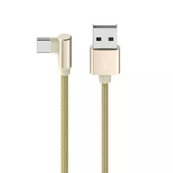 Кабель USB-Type-C, угловой, 1м, золотистый Borofone Express BX26