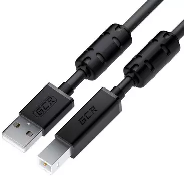 Кабель USB(Am)-USB(Bm), экранированный, 75 см, черный, Greenconnect PROF (GCR-52416)