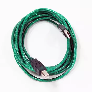 Кабель USB 2.0(AM)-USB 2.0(BM), AOpen, 3m, зеленый (ACU201-3MTG)