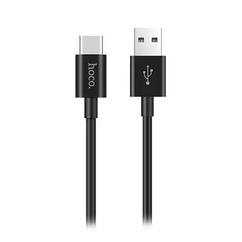 Кабель USB 2.0(Am)-USB 2.0 Type-C(m), 2.1A, 1м, черный HOCO Skilled X23 (6957531072867)