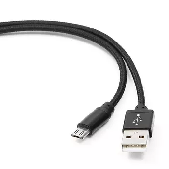Кабель USB/microUSB 5P, 1m, черный, Cablexpert (CC-mUSB2bk1m)