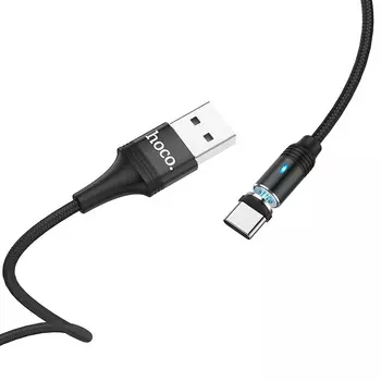 Кабель USB 2.0(Am)-USB 2.0 Type-C(m), 2A, 1.2м, черный HOCO Fresh U76 (16729)