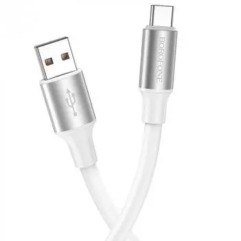 Кабель USB-USB Type-C, 3A, 1 м, белый, Borofone BX82 (6974443386233)