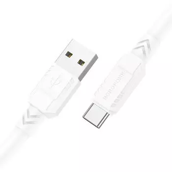 Кабель USB 2.0(Am)-USB 2.0 Type-C(m), 3A, 1м, белый Borofone BX81 Goodway (6974443386103)