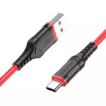 Кабель USB-USB Type-C, 3A, 1м, красный Borofone BX67 (6974443383416)