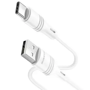 Кабель USB-USB Type-C, быстрая зарядка, 3A 1 м, белый Borofone BX43 (133786)