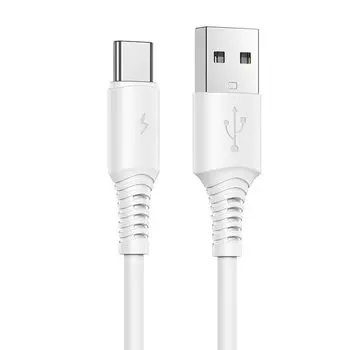 Кабель USB-USB Type-C, 3A быстрая зарядка, 1м, белый Borofone Coolway BX47 (133799)