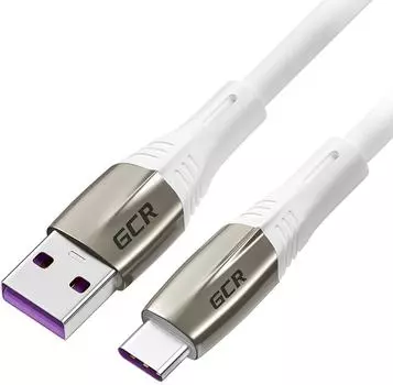 Кабель USB 2.0(Am)-USB 2.0 Type-C(m), 5A быстрая зарядка, 1м, белый Greenconnect GCR-52504 (GCR-52504)