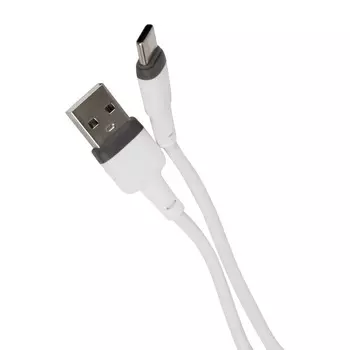 Кабель USB-USB Type-C, 3A, 1 м, белый Red Line Touch (4640171400146)